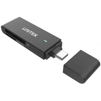 UNITEK USB-C SD & MicroSD kortelių skaitytuvas (Y-9328) - Space Grey