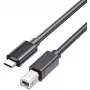 UNITEK USB-C į USB-B 2.0 spausdintuvo laidas 2 m juodas