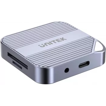 UNITEK MagSafe kortelių skaitytuvas USB-C 3.2 Gen 1 SD/Micro SD Space Gray S1244CGY01
