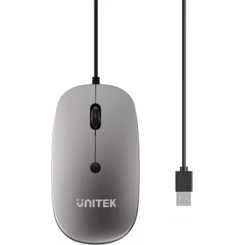 UNITEK SlimTrack 1600DPI laidinis optinis pelė, juoda