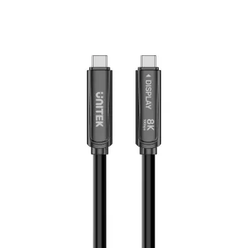 UNITEK USB-C Active Optical Cable 7m – 10Gbps, PD60W, 8K@30Hz, Black