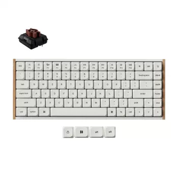 Keychron K3U-Q3Z 75% Milk POM Brown Switch 8K mechaninė klaviatūra