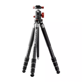 FREEWELL 5-in-1 Multifunctional Camera Tripod - Aluminum Alloy, Ball Head, 1170mm Max Height, 2.5kg Load, Black