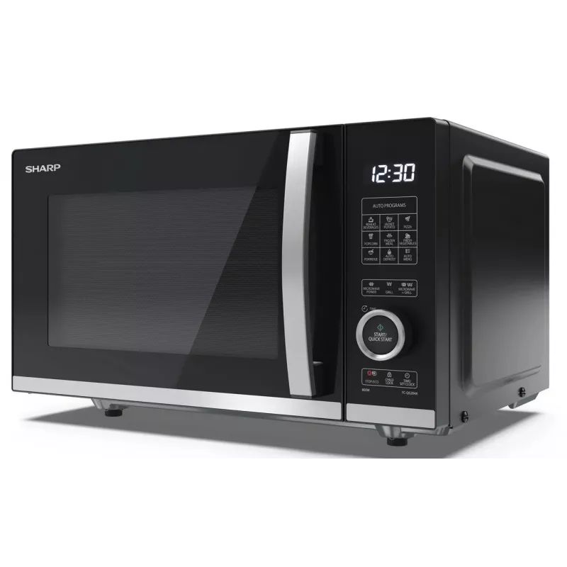 Sharp YC-QG204AE-B Kombinuota mikrobangų krosnelė su griliu, 20 l, 800 W, juoda