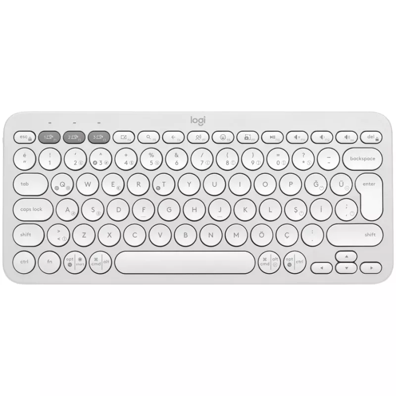 Logitech Pebble Keys 2 K380s belaidė klaviatūra, Tonal White