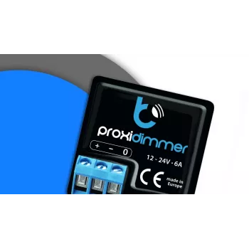 BLEBOX Proxidimmer talpinis artumo jutiklis Wi-Fi bekontaktis reguliatorius 12-24V DC LED juostoms, 5A, 120W, PWM, IP20