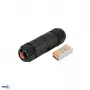 BEMKO E08-ZK03-IP68-QC 3 polių kabelio jungtis, IP68, greitas sujungimas, juoda