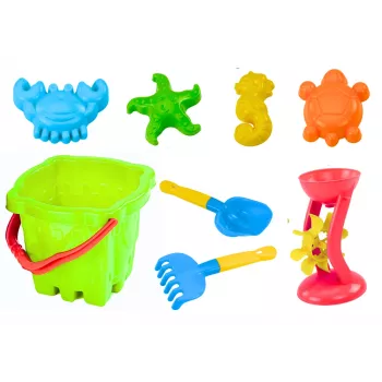 HEMAR Sand Toy Set Bucket Castle Grinder 9 Pieces