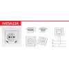 VCX WESA LC 13A lizdas su USB įkrovikliu, baltas
