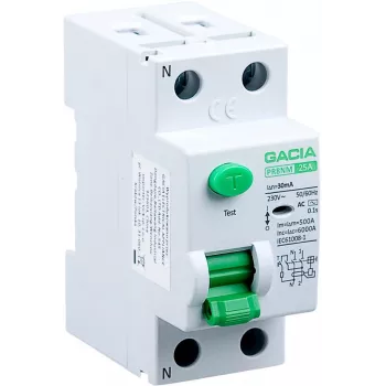 GACIA PR8NM 2P 25A 30mA A tipo liekamosios srovės įtaisas (RCD) 25A 30mA 2P A tipo