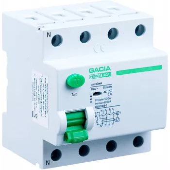 GACIA PR8NM 4P 63A 30mA A tipo liekamosios srovės apsaugos jungiklis