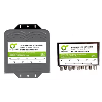 AXING SUMATOR DIGISAT QUAD+TV DQTC-104 Multiswitch (8 palydoviniai įėjimai, 1 antžeminis įėjimas, 4 vartotojų išėjimai)