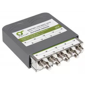 AXING SUMATOR DIGISAT QUAD+TV DQTC-104 Multiswitch (8 palydoviniai įėjimai, 1 antžeminis įėjimas, 4 vartotojų išėjimai)
