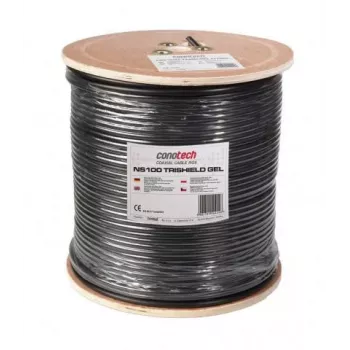 CONOTECH NS-752 Coaxial Cable NS100 TRI Gel-Filled Black - Spool 300m