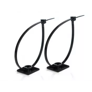 TRYTYT Self-Adhesive Cable Tie Mount HW-4ACB Black (100 pcs)
