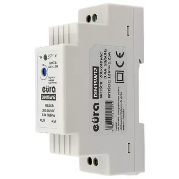 EURA DIN15W12 DIN Rail maitinimo blokas 12V 1.25A 15W