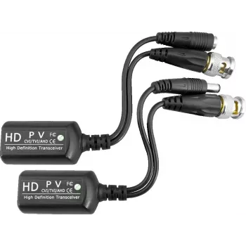 PULSAR P-TRPV1 Pasyvus vaizdo siųstuvų rinkinys (2 vnt.) – 4K 8MP, UTP Cat5e/6, BNC, 400m