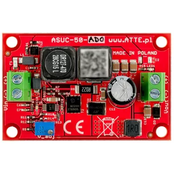 ATTE ASUC-50-AD0-OF nuolatinės srovės keitiklis 50W 10A žeminantis 10-30V į 5V