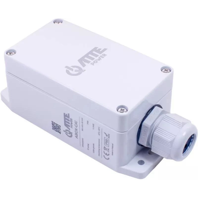ATTE ABOX-CA1 Lauko jungčių dėžutė IP68 IK08 ABS šviesiai pilka 120x120x58mm