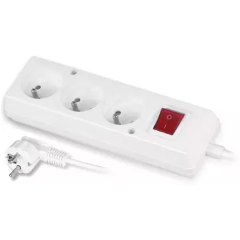 JONEX ilgintuvas su trigubu lizdu ir jungikliu 3x2P+Z 10A 5m baltas