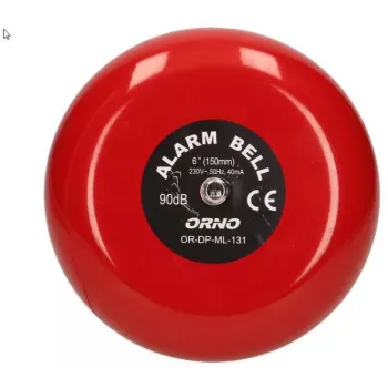 ORNO OR-DP-ML-131 mokyklinis skambutis 230V AC 85dB raudonas plieninis