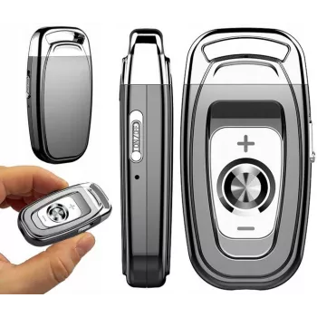 LUXURY-GOODS Hidden Mini Voice Recorder Key Fob Keychain Clip 16GB HD