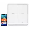LUXURY-GOODS SC04 ZigBee TUYA belaidis sceninis jungiklis – 4 mygtukai, 12 scenų, baltas
