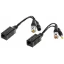 DELTA TR-1RJ-HD Pasyvus vaizdo balunų rinkinys (2 vnt.) – 8MP 4K HD-CVI/HD-TVI/AHD/CVBS, BNC į RJ45, juoda