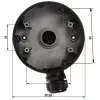 DELTA STG-1280ZJ-DM46(BLACK) Jungiamoji dėžutė / kameros laikiklis, juodas, aliuminio lydinys