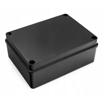 Hermetinė jungiamoji dėžė 190 x 140 x 70 mm be kabelių įvadų IP65 Halogen-Free Juoda PAWBOL S-B416C