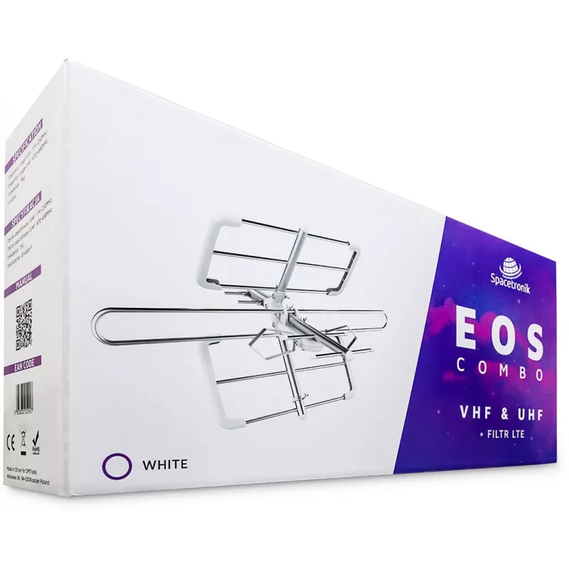 Spacetronik EOS Combo White pasyvi DVB-T/T2 antena