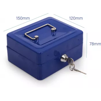 RED EAGLE BOX-150 Metalinė kasos dėžutė su raktiniu užraktu, raudona