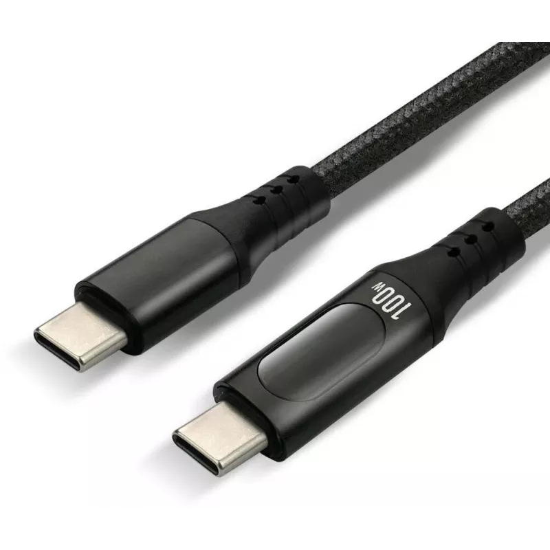 USB-C į USB-C laidas 100cm 100W PD LCD ekranas everActive CBB-1PD5L
