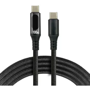 USB-C į USB-C laidas 2m 100W LCD galios rodymu everActive CBB-2PD5L