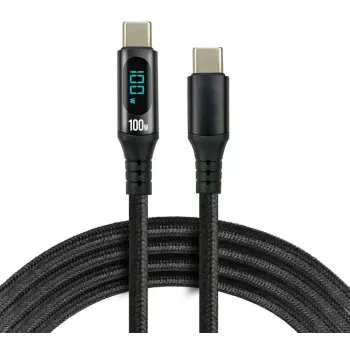 USB-C į USB-C laidas 2m 100W LCD galios rodymu everActive CBB-2PD5L