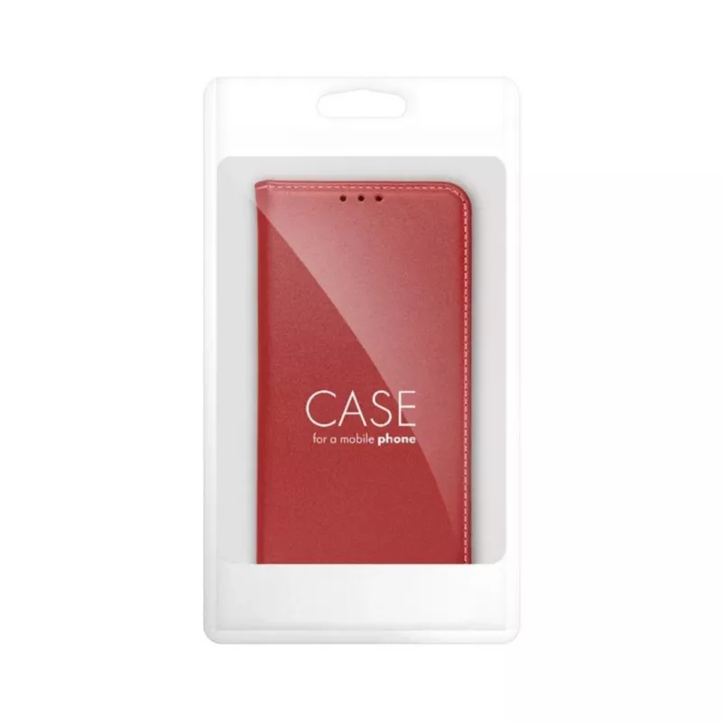OEM Flip Case, skirta iPhone 17 Pro / 18 Pro, Smart Pro Book, oda, bordo spalva