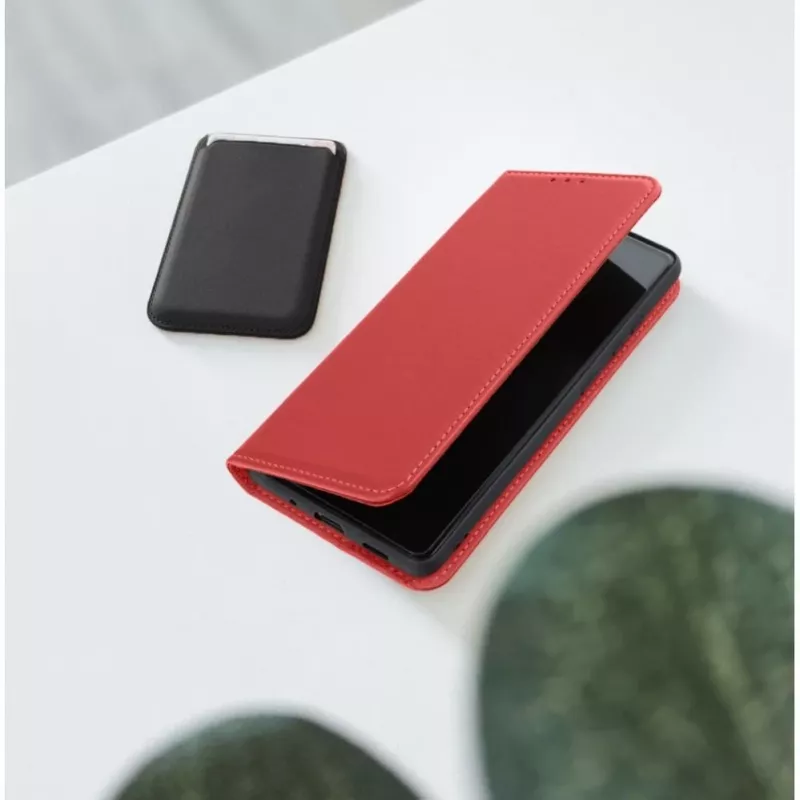OEM Flip Case, skirta iPhone 17 Pro / 18 Pro, Smart Pro Book, oda, bordo spalva