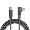 Forcell F-Energy CC-1Deg USB-C į USB-C laidas, 100W PD QC4.0 5A, 2m, juodas, 90° kampu