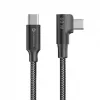 Forcell F-Energy CC-1Deg USB-C į USB-C laidas, 100W PD QC4.0 5A, 2m, juodas, 90° kampu