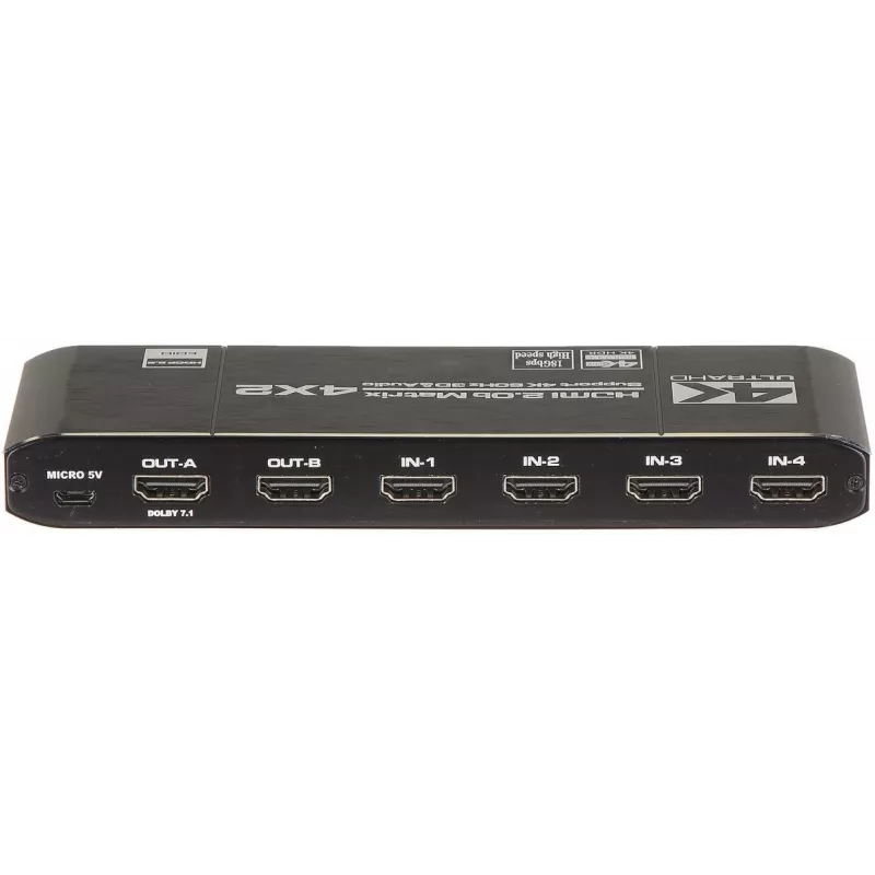 HDMI jungiklis 4x2 matrica 4K@30Hz HDMI-SW-4/2-MATRIX