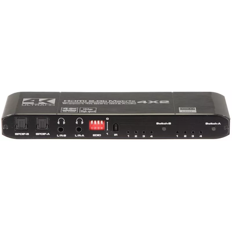 HDMI jungiklis 4x2 matrica 4K@30Hz HDMI-SW-4/2-MATRIX