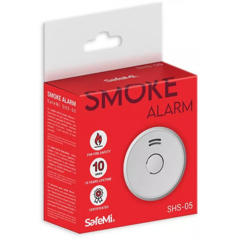 SAFEMI SHS-05 Dūmų detektorius su baterija