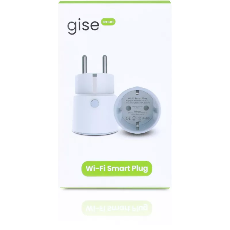 GISE SP-02 Smart Wi-Fi Plug su energijos stebėjimu, 16A, 3680W, suderinamas su Tuya