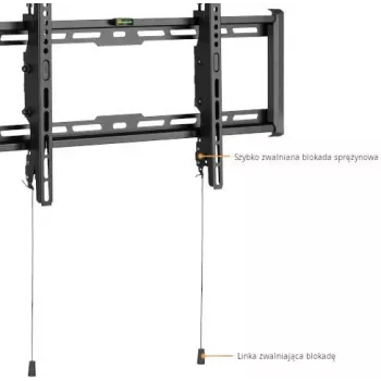 GETFORT GF-T3780-75 Pakreipiamas TV laikiklis ant sienos LED/LCD 37-80 colių, 75kg, VESA 650x405mm, juodas