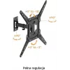 GETFORT GF-FM2365-30 pilnas judesio TV laikiklis LED/LCD 23-65 colių, 30 kg, VESA 400x400, juodas
