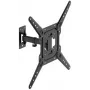 GETFORT GF-FM2365-30 pilnas judesio TV laikiklis LED/LCD 23-65 colių, 30 kg, VESA 400x400, juodas