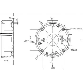 MITON MT-P1260 paviršiuje montuojama jungiamoji dėžė 120x60x50mm IP65 šviesiai pilka