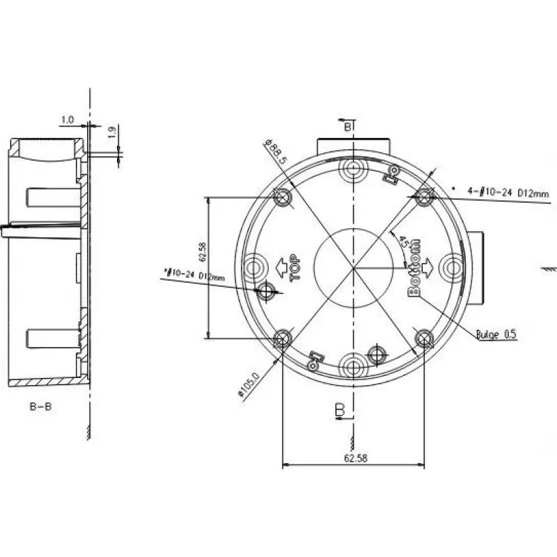 MITON MT-P1260 paviršiuje montuojama jungiamoji dėžė 120x60x50mm IP65 šviesiai pilka