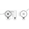 MITON MT-P1280-D21-B paviršinio montavimo jungiamoji dėžė, pilka (RAL 7035), IP65, IK07, ABS