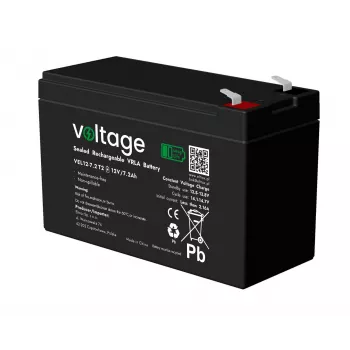 VOLTAGE AGM akumuliatorius 12V 7.2Ah VEL12-7.2 T2 Long Life 15 metų